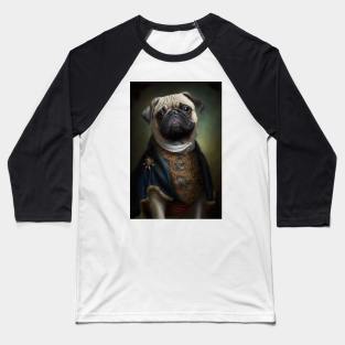Princely Pug Classic Dog Portrait Baseball T-Shirt